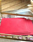 Riwalenn - Lot de 25 enveloppes  rouge - artisaire - amazon - cultura - etsy